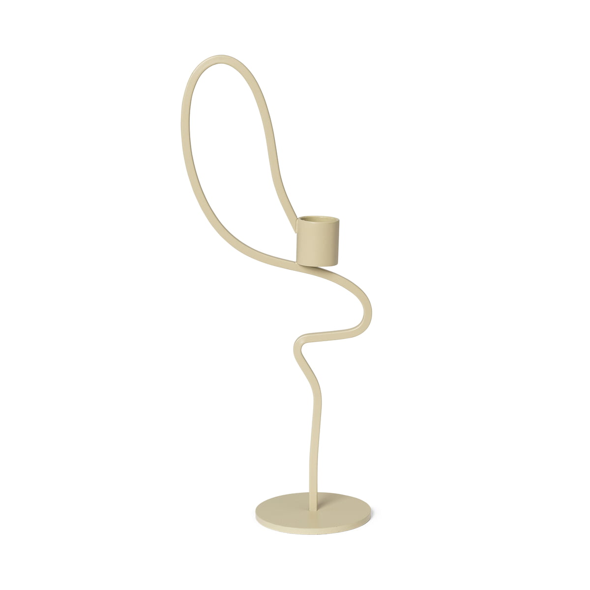 Ferm Living - Valse Kerzenständer hoch, cashmere