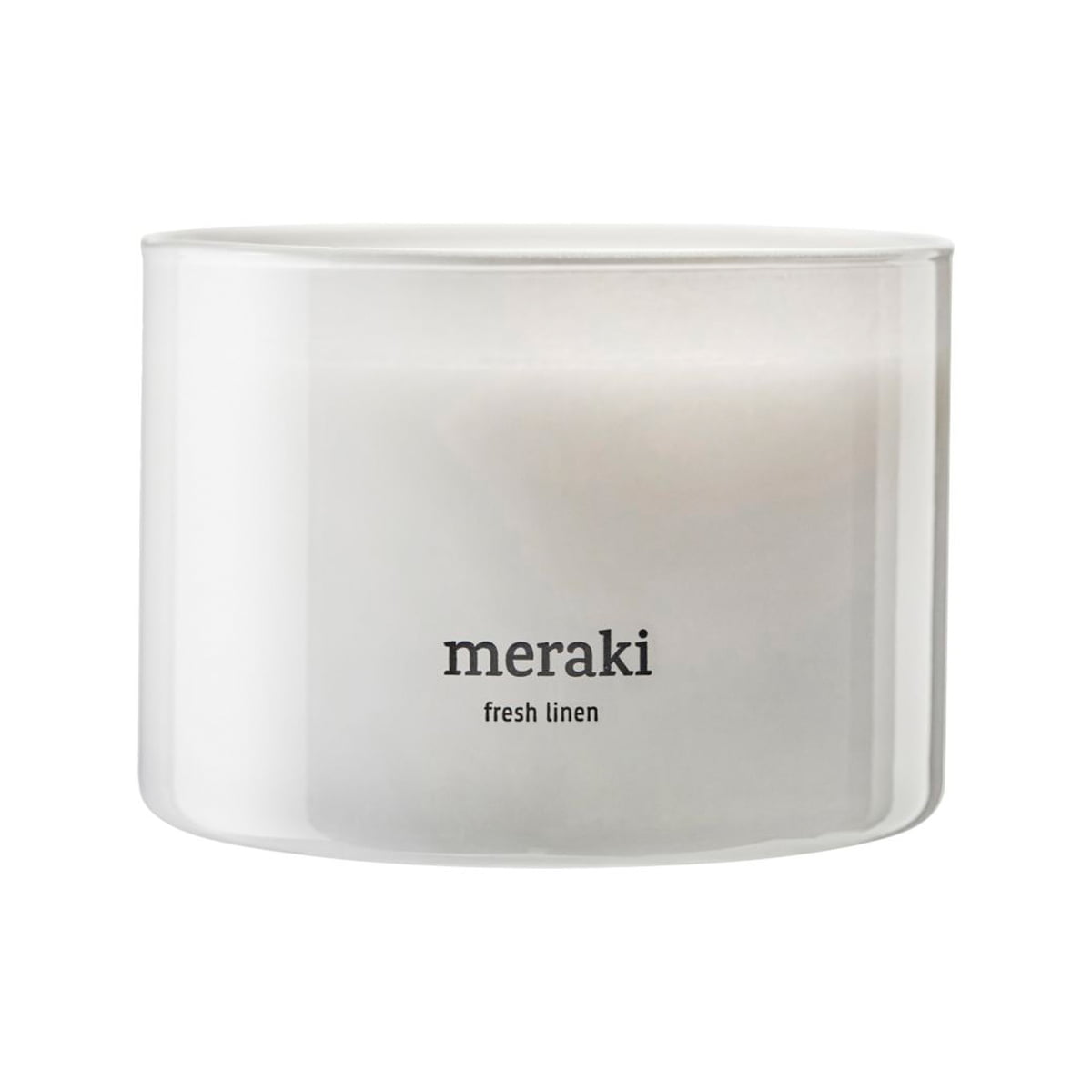 Meraki – Duftkerze, Ø 10 cm, Fresh linen