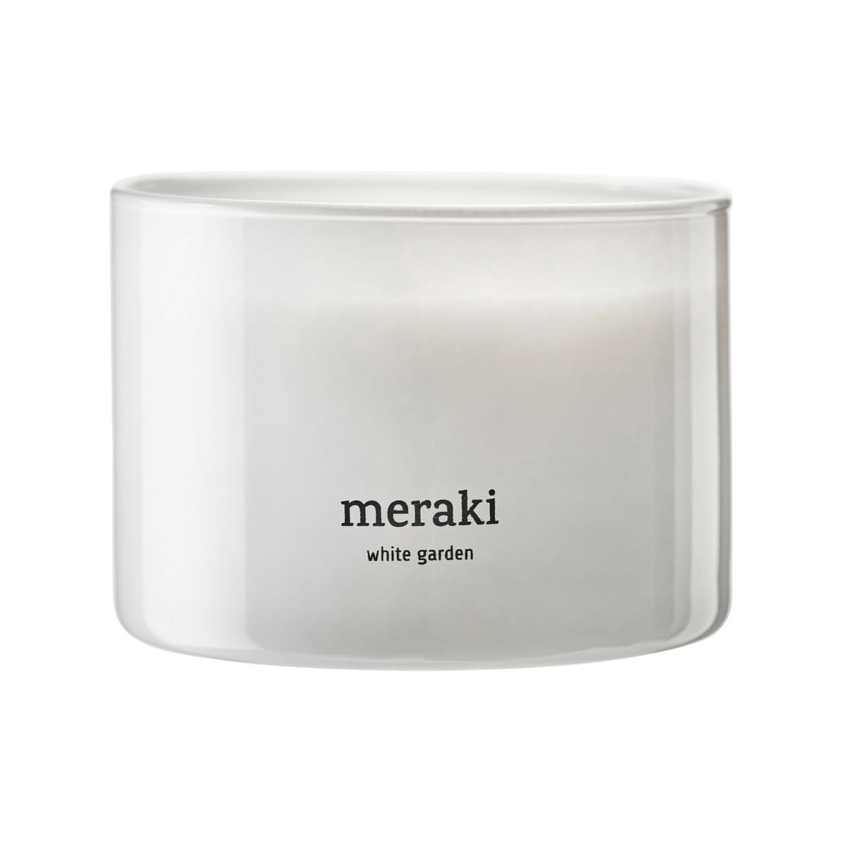Meraki – Duftkerze, Ø 10 cm, White garden
