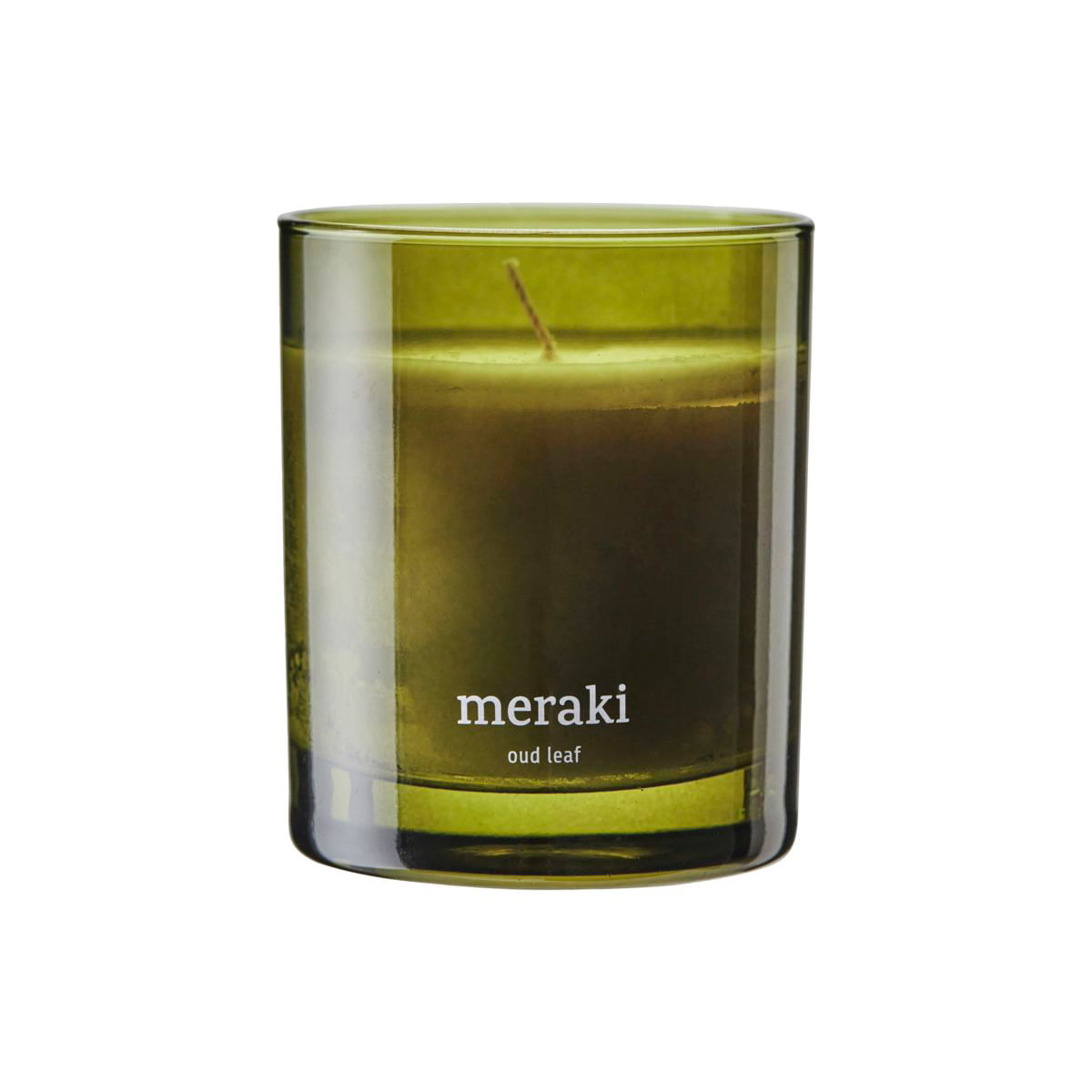 Meraki – Duftkerze, Ø 8 cm, Oud leaf