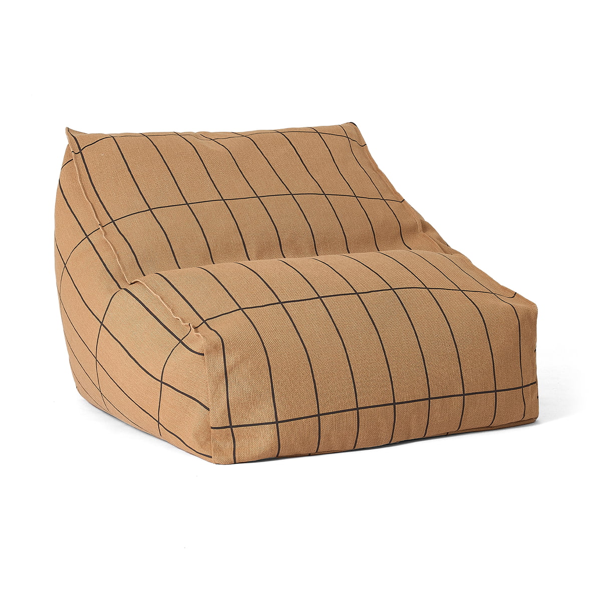 Nobodinoz – Vibes Sitzsack, L 74 x H 40 cm, braun / schwarz