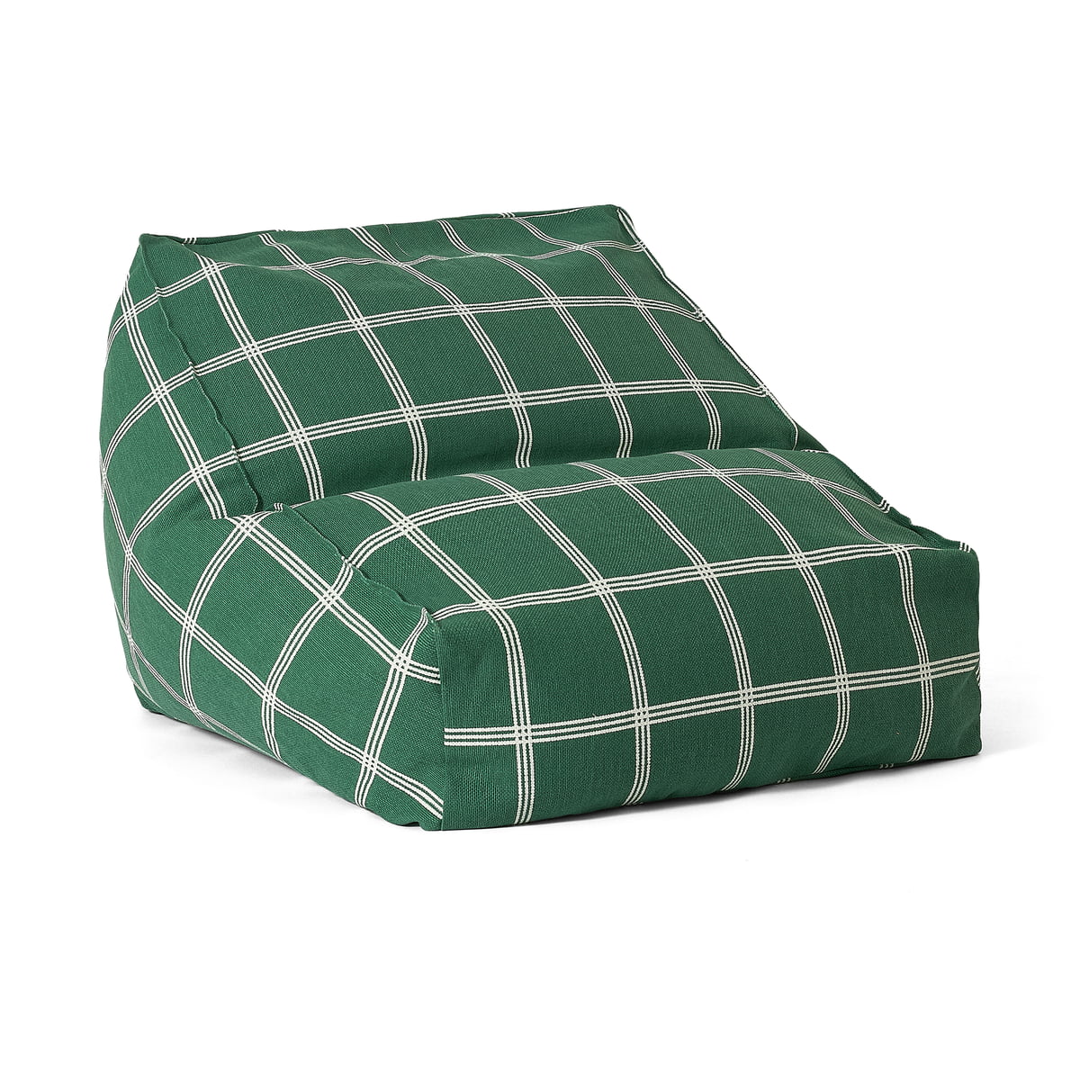 Nobodinoz – Vibes Sitzsack, L 74 x H 40 cm, grün / weiß