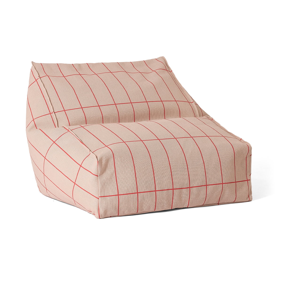 Nobodinoz – Vibes Sitzsack, L 74 x H 40 cm, pink / rot