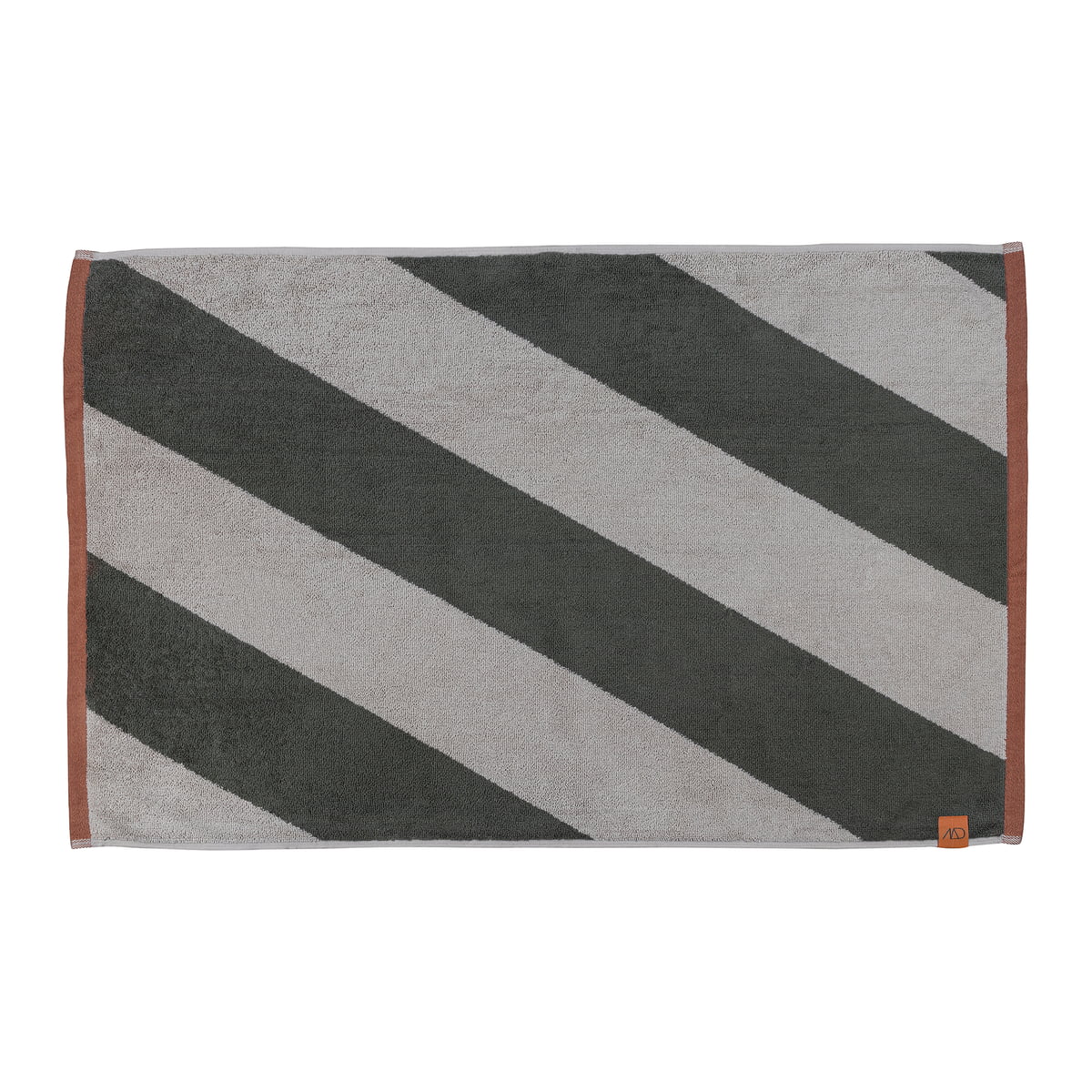 Mette Ditmer – Diagonal Badematte, 50 x 80 cm, dark olive