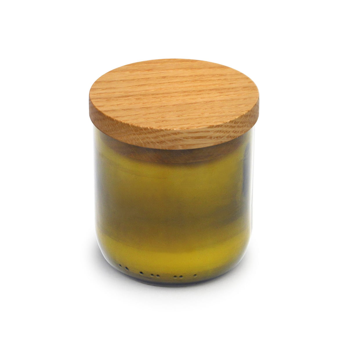 side by side – Duftkerze im Glas, Lavendel, Ø 7,5 cm, grün