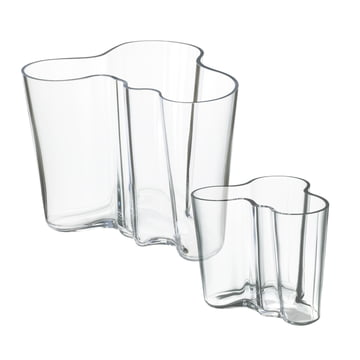 Aalto Vasen-Set 160 + 95 mm von Iittala in klar