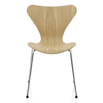Serie 7 Stuhl (46,5 cm) von Fritz Hansen in Eiche Natur / verchromt