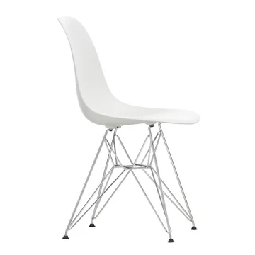 Eames Plastic Side Chair DSR von Vitra in verchromt / weiß