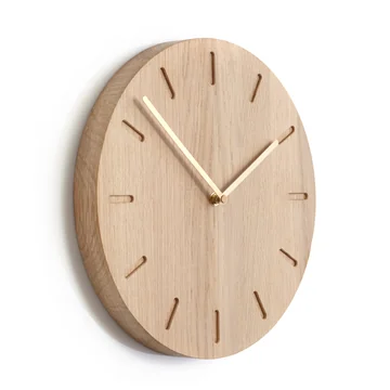 Applicata - Watch:Out Wanduhr Eiche, Messing