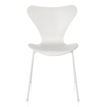 Fritz Hansen - Serie 7 Stuhl, Monochrom weiß, 46.5 cm