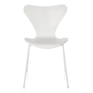 Fritz Hansen - Serie 7 Stuhl, Monochrom weiß, 46.5 cm