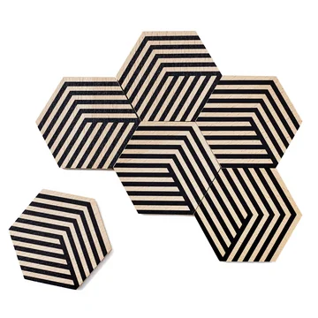 6er-Set Table Tiles Optic Untersetzer von Areaware in Schwarz