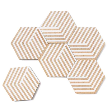 6er-Set Table Tiles Optic Untersetzer von Areaware in Weiß