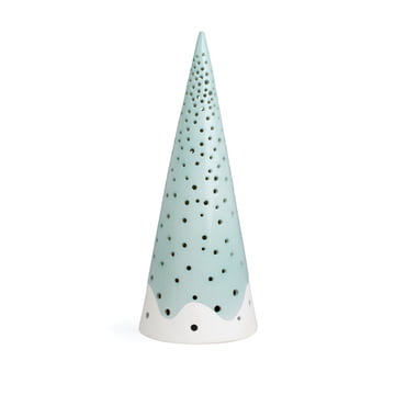 Nobili Teelichtleuchter Kegel 24,5 cm von Kähler Design in Eisblau