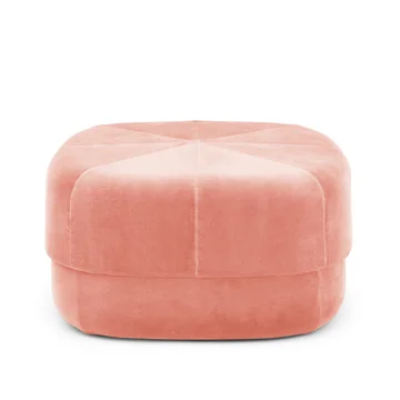 Circus Pouf groß von Normann Copenhagen in Blush Velour
