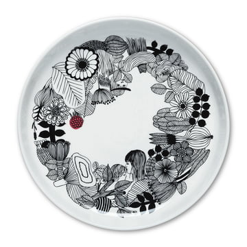 Siirtolapuutarha Teller Ø 32 cm von Marimekko in Schwarz / Weiß