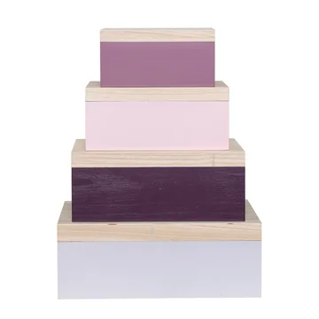 Storage Box (4er-Set) von Bloomingville in Rosa