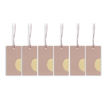 ferm Living - Art Geschenkanhänger, rose (6er-Set)