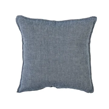 Leinen-Kissen 50 x 50 cm von Bloomingville in Blau