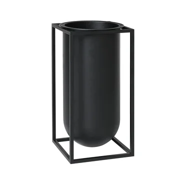 Kubus Vase Lolo von Audo in Schwarz