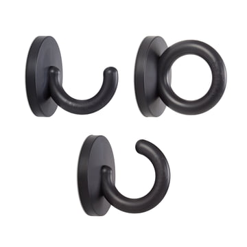 Die Fatboy - Mag-Van-Alles Wandhaken, anthrazitgrau (3er-Set)