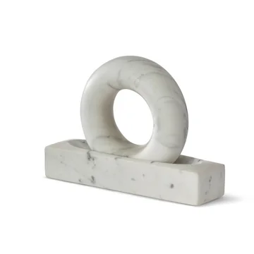 Tondo Mörser von Design House Stockholm in Marmor Weiß