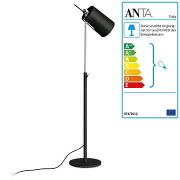 Anta - Tuba Stehleuchte, schwarz