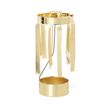 ferm Living - Tangle Spinning Teelichthalter, gold