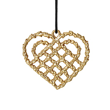 Flechtherz H 7 cm, gold von Rosendahl