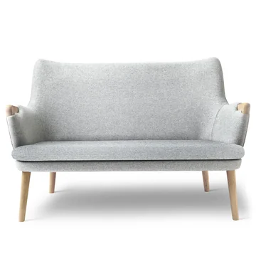 CH72 Sofa von Carl Hansen in Eiche geölt / grau (Hallingdal 116)