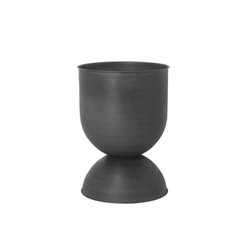 Hourglass Blumentopf small, Ø 31 x H 42,5 cm in schwarz / dunkelgrau von ferm Living