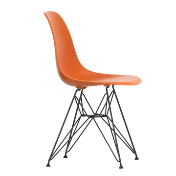 Eames Plastic Side Chair DSR von Vitra in basic dark / rostorange
