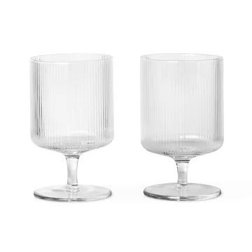Ripple Weinglas von Ferm Living in klar (2er-Set)