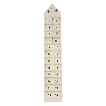 House Adventskalender von Ferm Living in schmal / sand