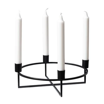 HANA - 4 Flames Kerzenständer, rund / schwarz