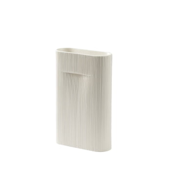 Ridge Vase H 35 cm von Muuto in off-white