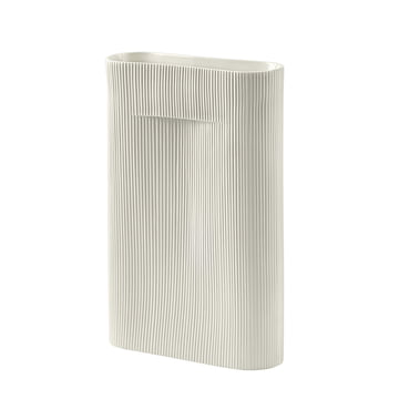 Ridge Vase H 48,5 cm von Muuto in off-white