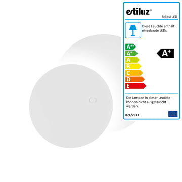 Eclipsi LED Wand- und Deckenleuchte Ø 50 cm von Estiluz in weiß
