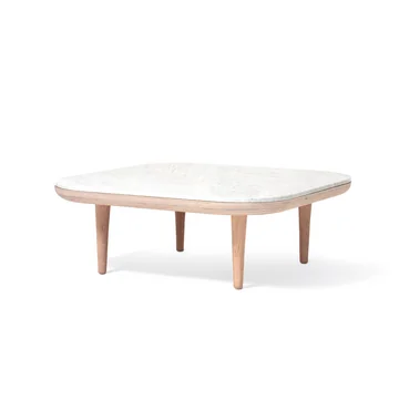 Fly Couchtisch SC4 80 x 80 cm von &Tradition in Eiche weiß / Marmor Bianco Carrara