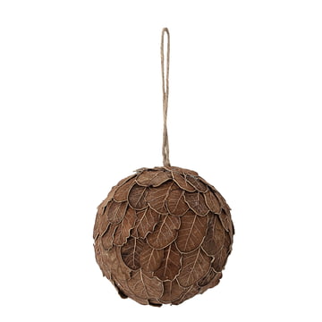 Bloomingville - Weihnachtskugel Eichenlaub, Ø 10,5 cm, braun