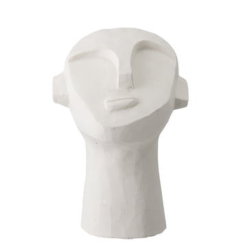 Kopf Skulptur abstrakt H 22 cm von Bloomingville in Beton weiß
