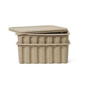 Paper Pulp Aufbewahrungsbox von Ferm Living in braun (2er-Set)