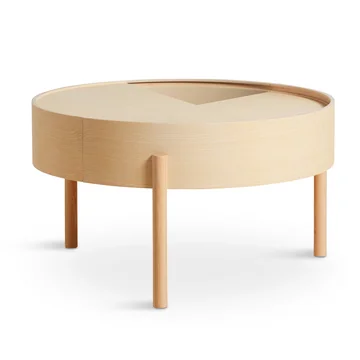 Arc Beistelltisch Ø 66 cm H 38 cm von Woud in Eiche geölt