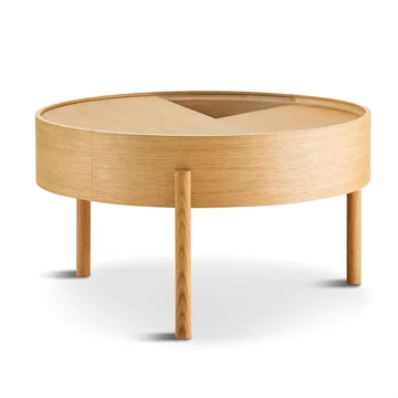 Arc Beistelltisch Ø 66 cm H 38 cm von Woud in Eiche geölt