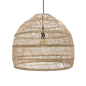 Wicker Pendelleuchte M Ø 60 x H 50 cm von HKliving in natur