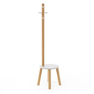 Der Pillar Hocker / Garderobenständer von Umbra in weiß