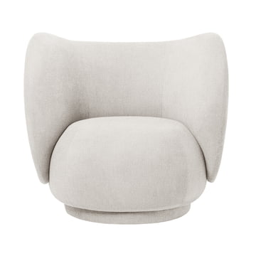Der Rico Lounge Chair von ferm Living in Bouclé off-white