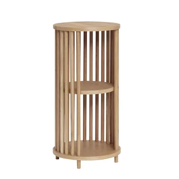 Beistelltisch mit Streben, rund, 70 cm hoch, Eiche natur von Hübsch Interior