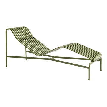 Palissade Chaise Longue Liegestuhl, olive von HAY