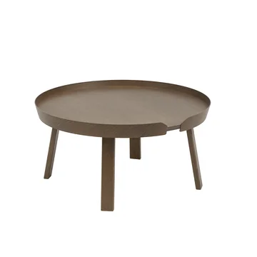 Der Around Couchtisch von Muuto, Ø 72 cm, dunkelbraun